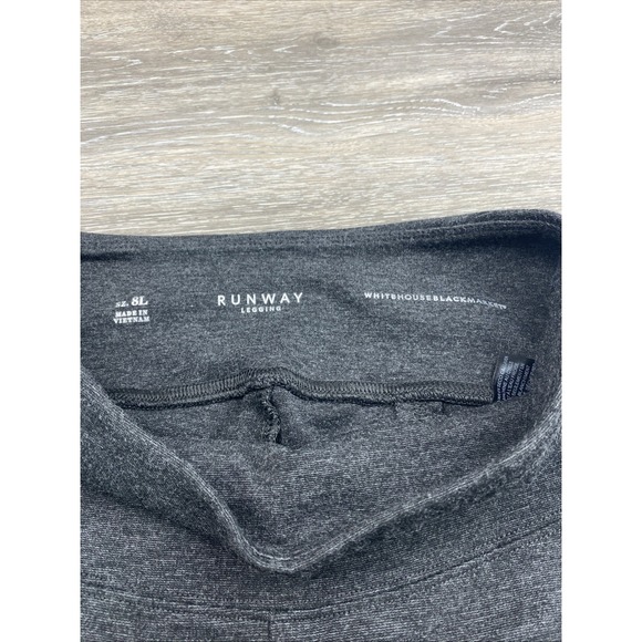 WHBM White House Black  Market Runway Leggings Women's Size 8L Gray High Waist - Picture 2 of 9
